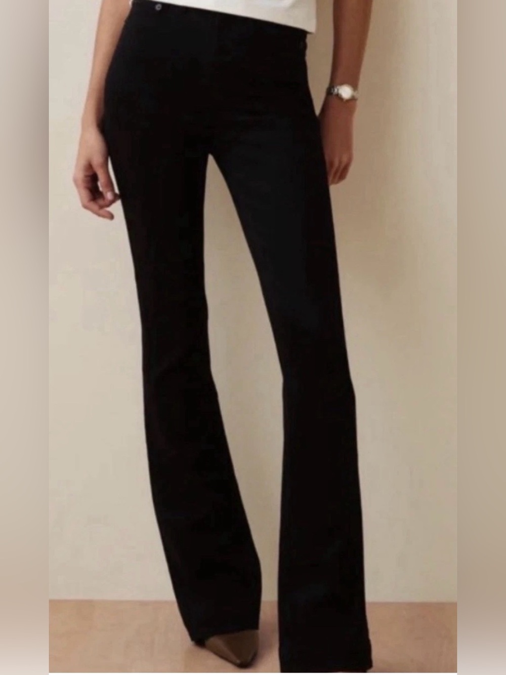 SPANX ReDefine Flare Jeans Black Tall Size 16 Strong Compression Sculpting NWT